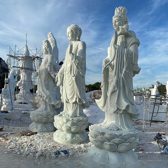 Tượng Tây Phương Tam Thánh Bằng Đá